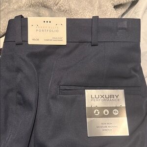 Perry Ellis Portfolio Dark Blue Trousers 40x36 nwt